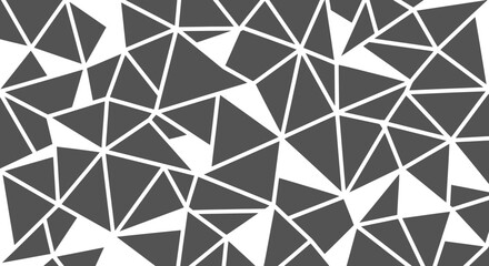 Asymmetric geometric pattern of gray triangles on white background