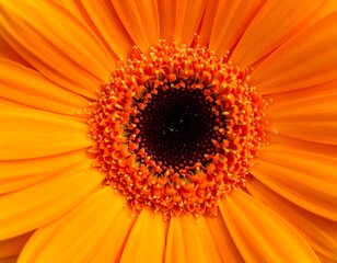 Close-up of an orange gerbera flower