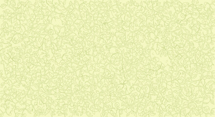 Fototapeta premium Light olive floral pattern with vines and leaves over a light yellow background