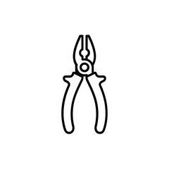 Simple line drawing of combination pliers tool