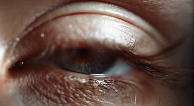 Extreme macro shot of a human eye