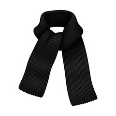 black scarf isolated on white
