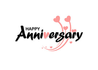 Happy Anniversary lettering design, Celebration text. Vector lettering composition.
