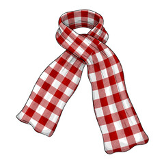Fototapeta premium red scarf isolated on white