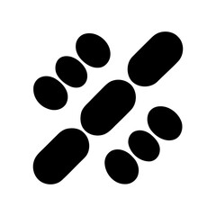 Abstract black ellipses arranged in a radial pattern