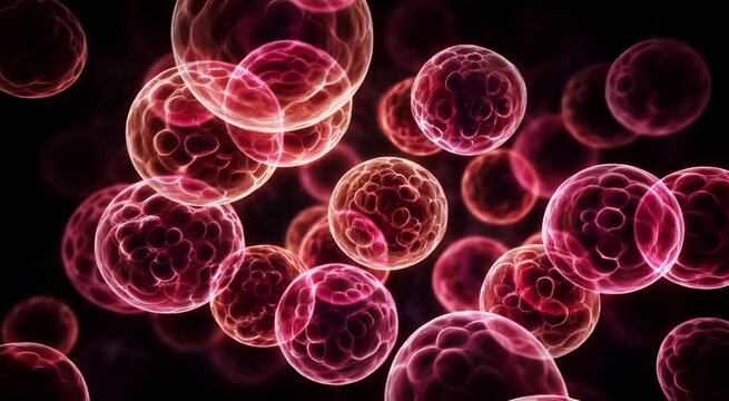 Microscopic View of Human Cells