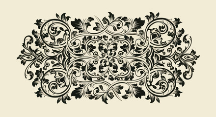 Ornate floral scrollwork design