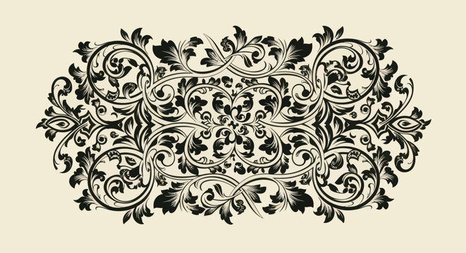 Ornate floral scrollwork design