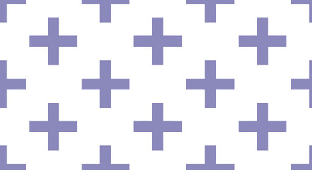 Obraz premium Lilac cross pattern on white background, evenly spaced, simple design