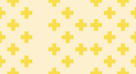 Yellow crosses on beige