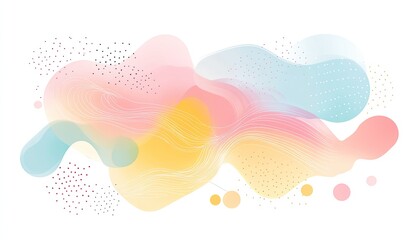 Holographic background with soft pastel colors and fluid shapes