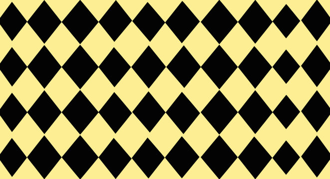 Repeating diamond grid of black and yellow