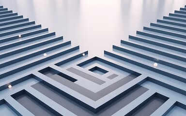 Obraz premium Navigating the maze a journey of problemsolving