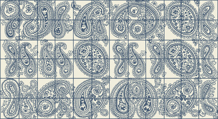 Paisley grid pattern