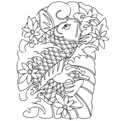 Koi fish tattoo 013