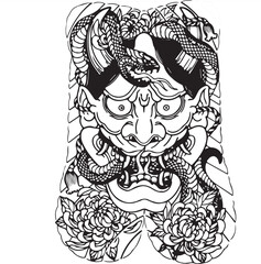 Kabuki and the Snake tattoo  002