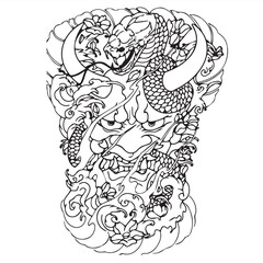 Kabuki and the Snake tattoo  003