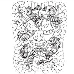 Kabuki and the Snake tattoo