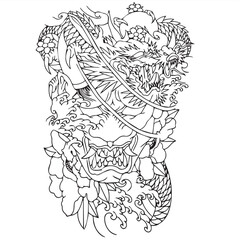 Kabuki Dragon tattoo