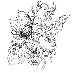 Koi fish tattoo 005