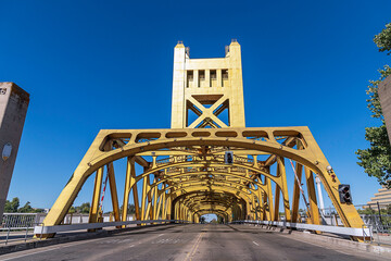 Sacramento, CA, USA &ndash; September 16, 2025: The Tower Bridge in Sacramento, CA.