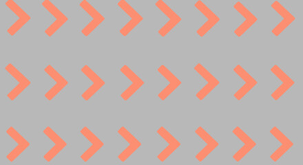 Pattern of right-pointing salmon chevron shapes on gray background