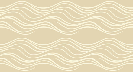 Tan backdrop with stylized, flowing white waves © AJI T