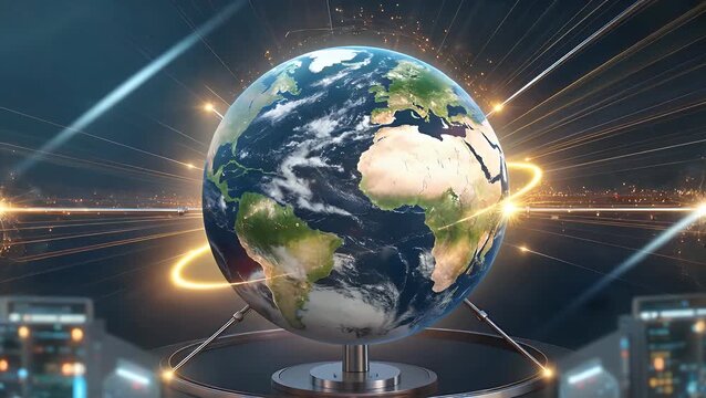 conceptual technological backdrop illustrating the utilization of ecological forces for global conservation