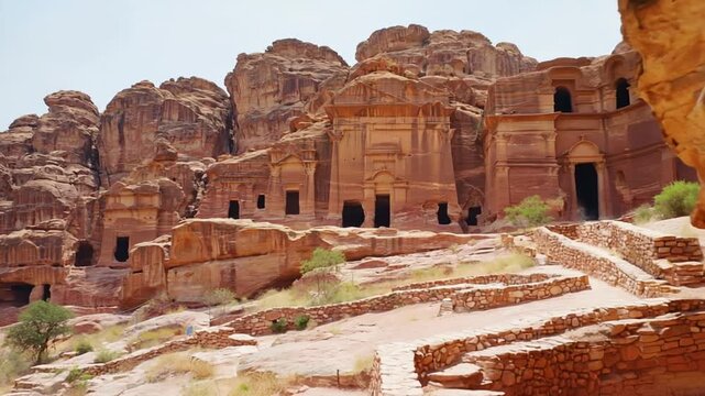 badami caves rock formations karnataka india video