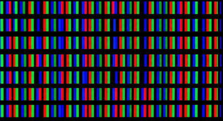 Pixel Structure: Close-up of RGB Subpixels