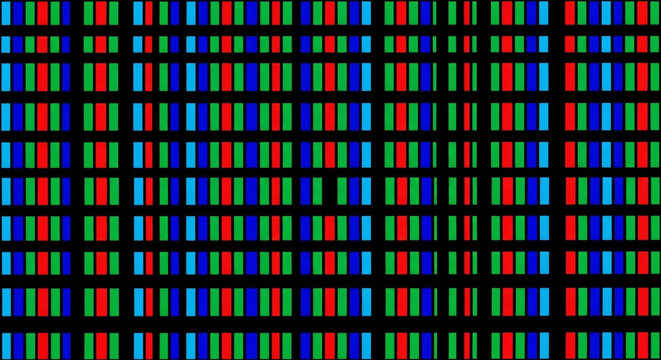 LCD Screen Pixel Grid: Close-up View - Powered by Adobe