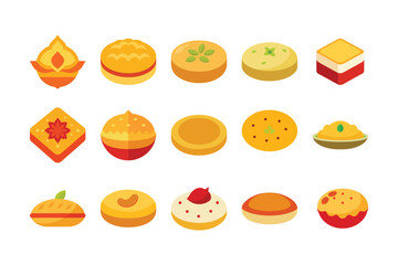 set of fruits and vegetables