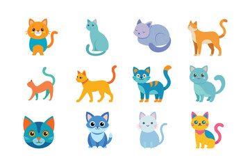 Obraz premium set of funny animals