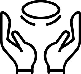 ethics vector icon on white or transparent background. trust or reliable or faith icons items. Stroke icon collections. Editable Stroke icon collection.