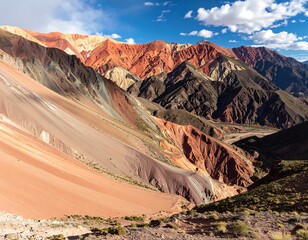 Colorful mountain range landscape