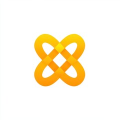 Abstract geometric design in vibrant orange shapes and patterns