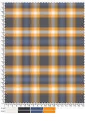 Seamless tartan pattern with a textured, woven look. Features green, gold, purple, and white stripes, creating a classic and versatile fabric design suitable for various applications.

