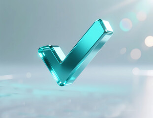 check mark on blue background