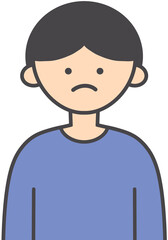 Upset sad character illustration