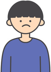 Upset sad character illustration