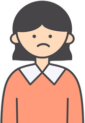 Upset sad character illustration