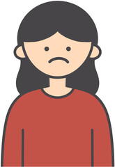 Upset sad character illustration
