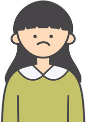 Upset sad character illustration