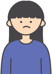 Upset sad character illustration
