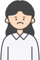 Upset sad character illustration