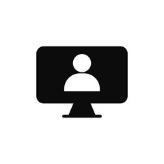 Modern digital interface displays user profile icon for online connection and profile management