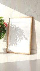 A modern frame with plant shadow details.