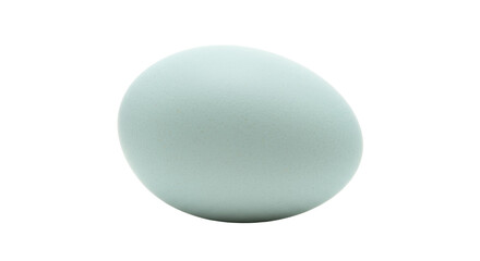 Light blue Araucana chicken egg isolated PNG, natural pastel color Easter egg on transparent background