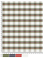 Seamless tartan pattern with a textured, woven look. Features green, gold, purple, and white stripes, creating a classic and versatile fabric design suitable for various applications.