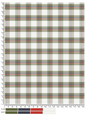 Seamless tartan pattern with a textured, woven look. Features green, gold, purple, and white stripes, creating a classic and versatile fabric design suitable for various applications.